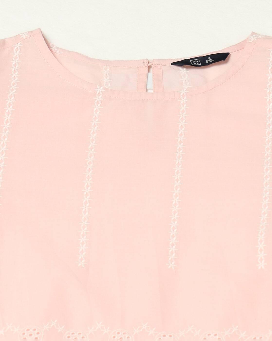 DNMX | Women Schiffli Embroidered Regular Fit Top|4