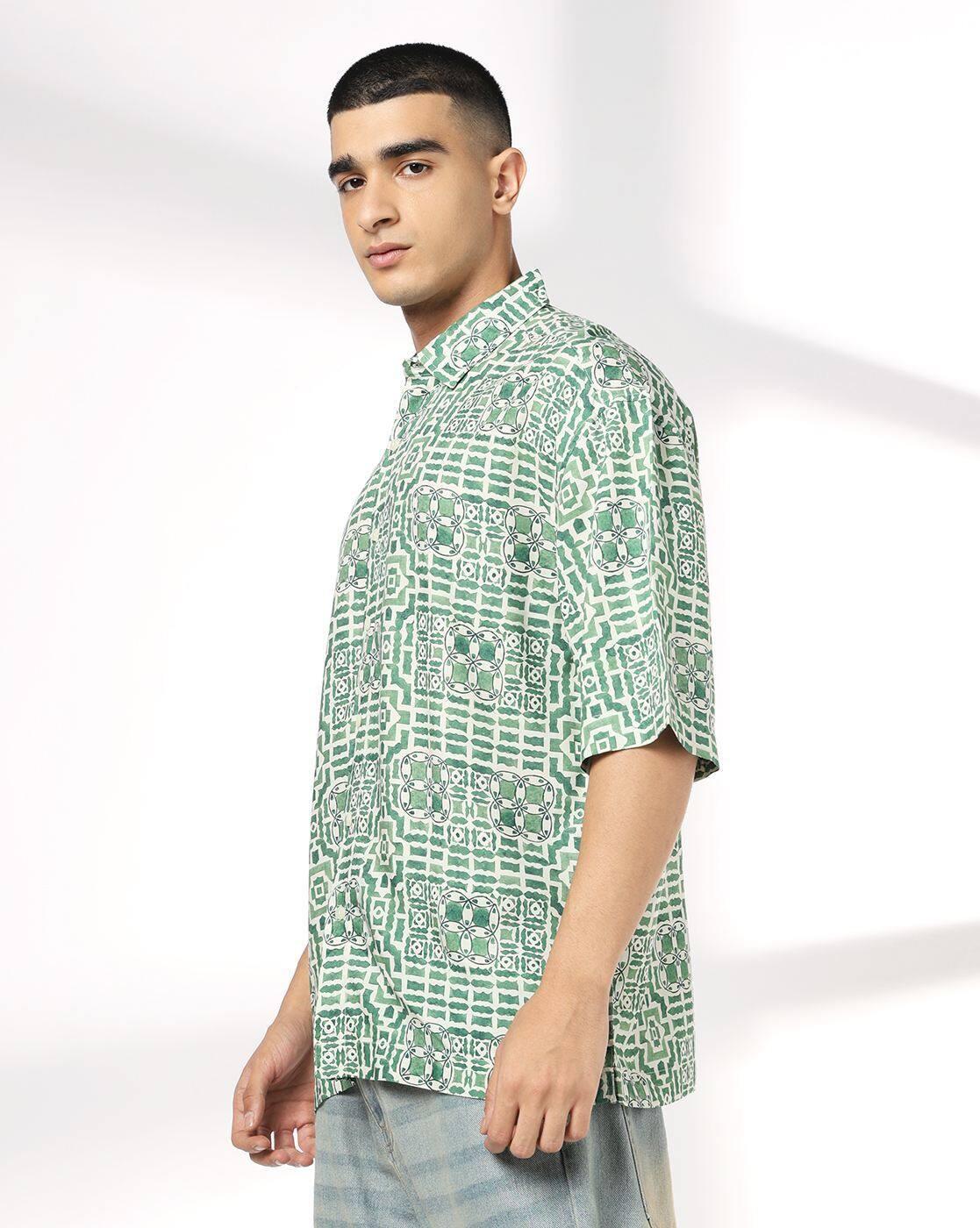 DNMX | Men Printed Boxy Fit Shirt|1