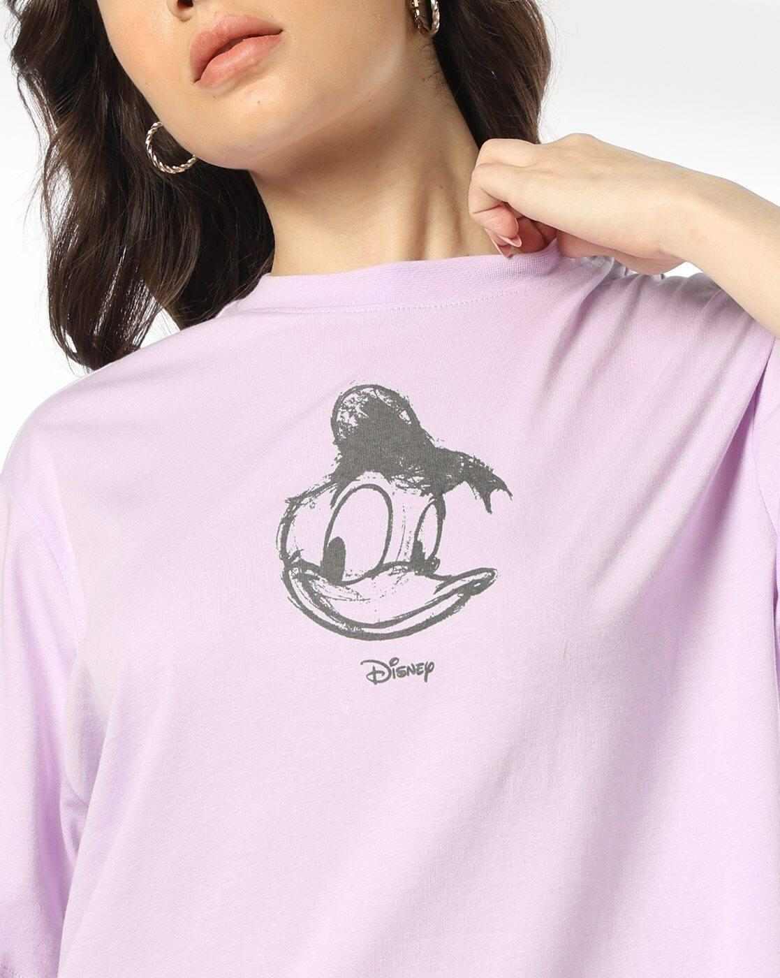 DNMX | Women Donald Duck Print Boxy Fit Crew-Neck T-Shirt|4