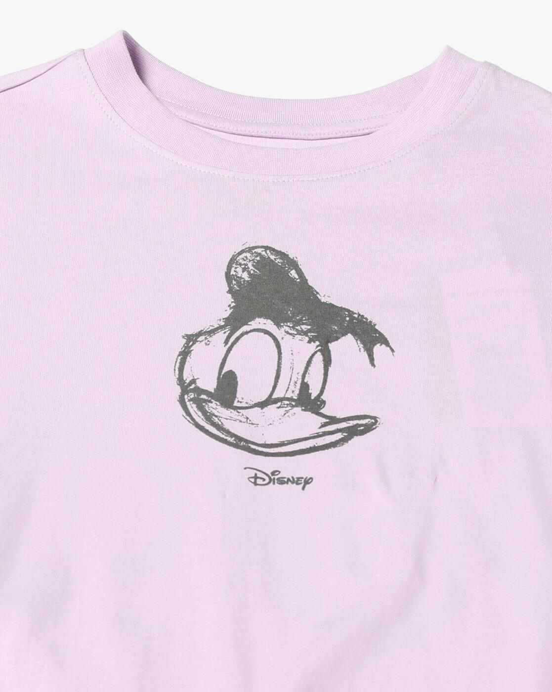 DNMX | Women Donald Duck Print Boxy Fit Crew-Neck T-Shirt|5