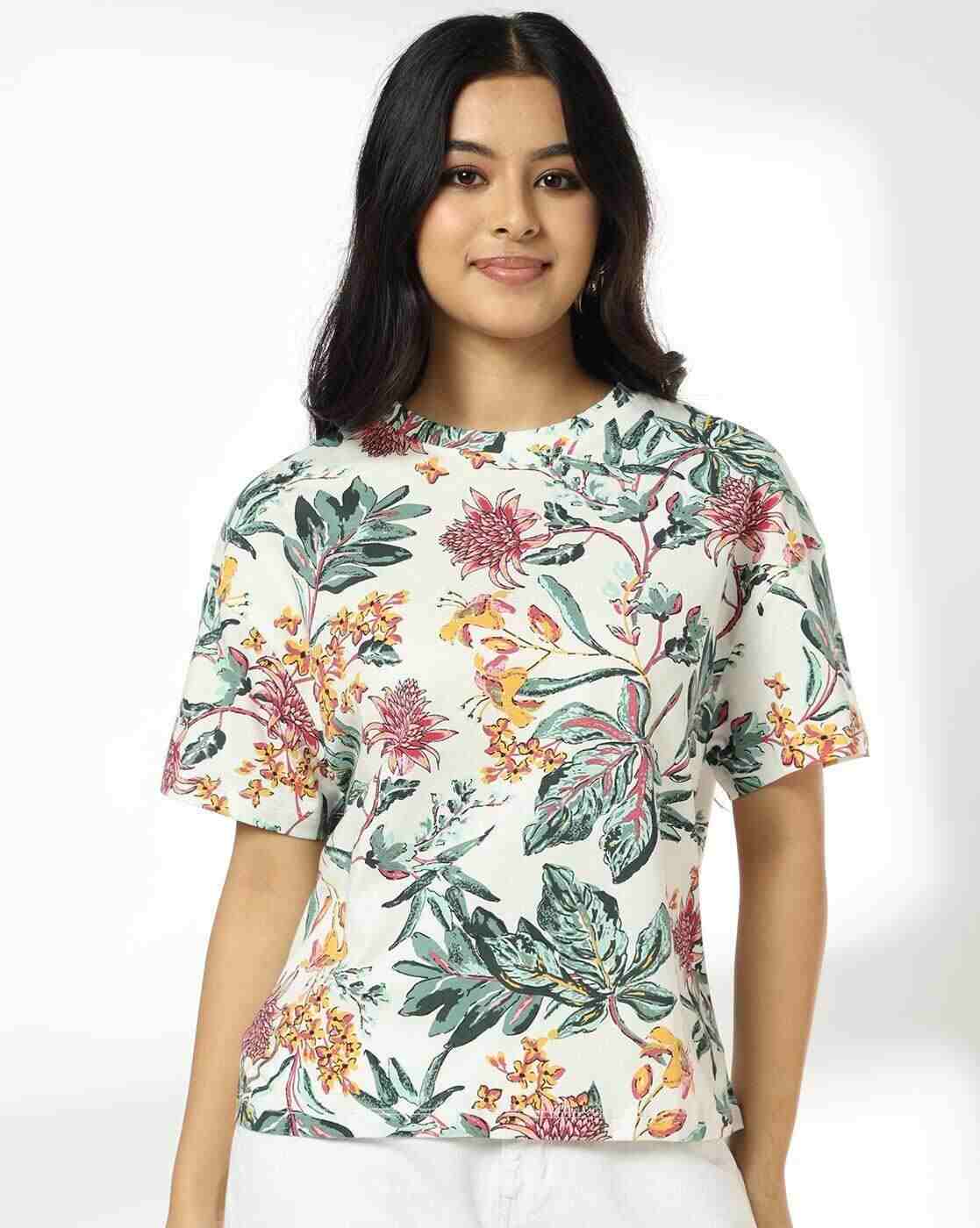 DNMX | Women Printed Loose Fit Crew-Neck T-Shirt|3
