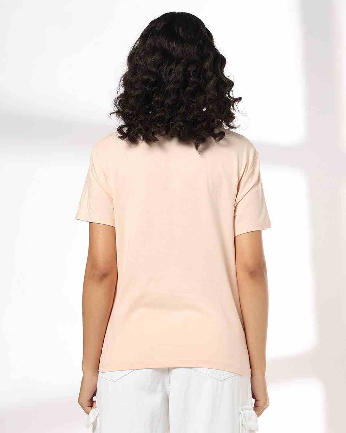 DNMX | Women Printed Relaxed Fit Crew-Neck T-Shirt|2