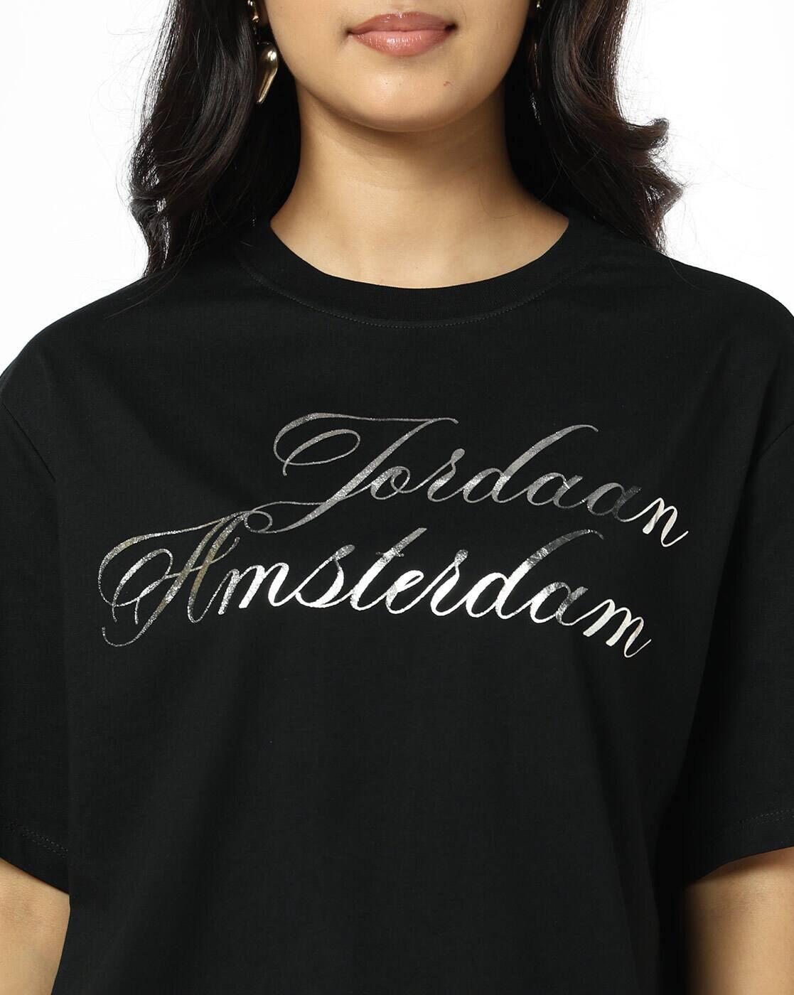 DNMX | Women Printed Loose Fit Crew-Neck T-Shirt|4
