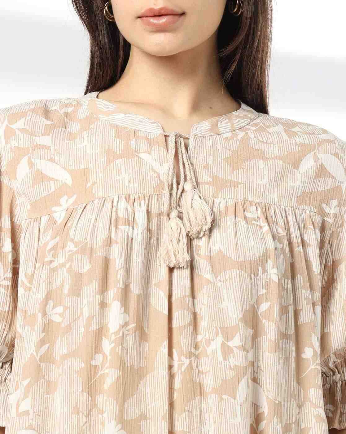 DNMX | Women Floral Print Relaxed Fit Top|3