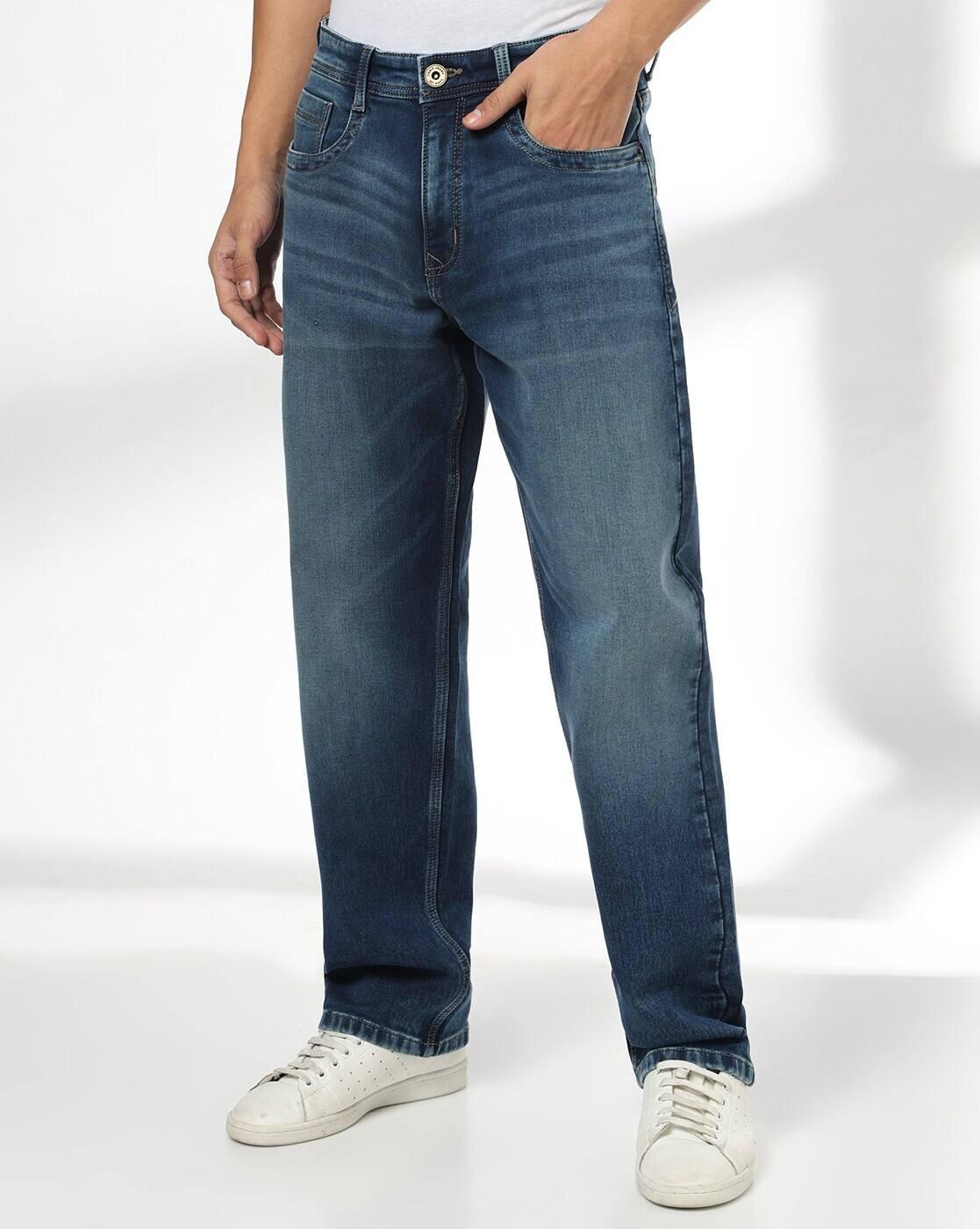 DNMX | Men Lightly Washed Slim Fit Jeans|0