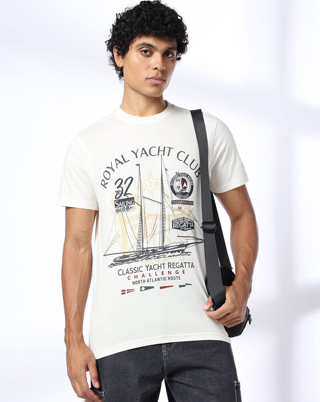 DNMX | Men Graphic Print Regular Fit Crew-Neck T-Shirt|0