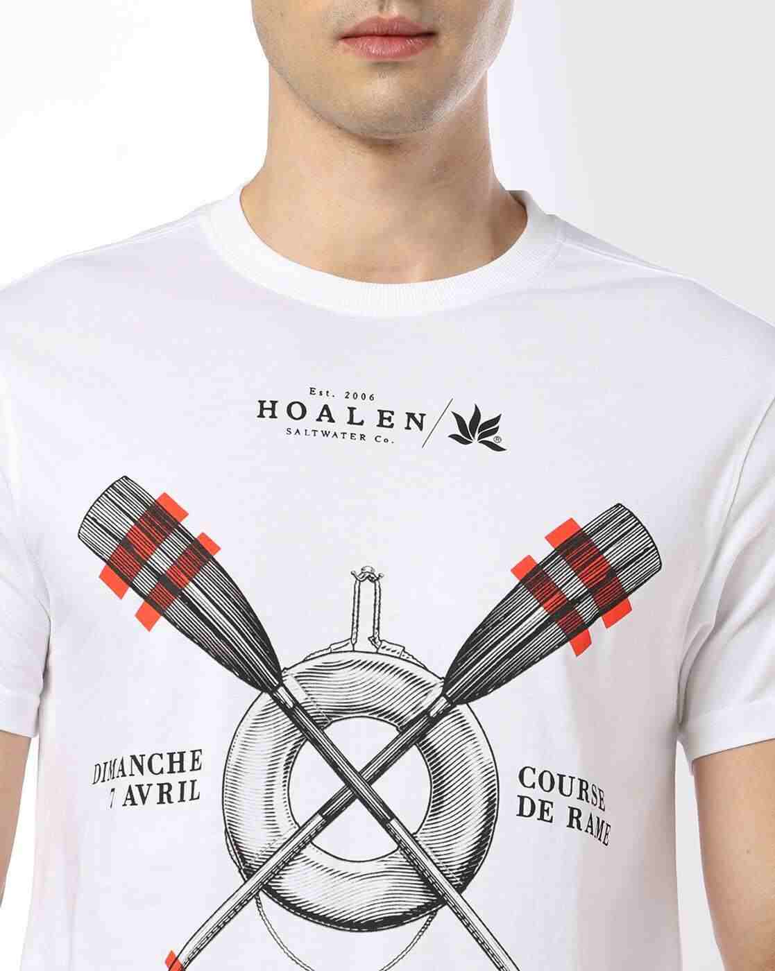 DNMX | Men Graphic Print Regular Fit Crew-Neck T-Shirt|3