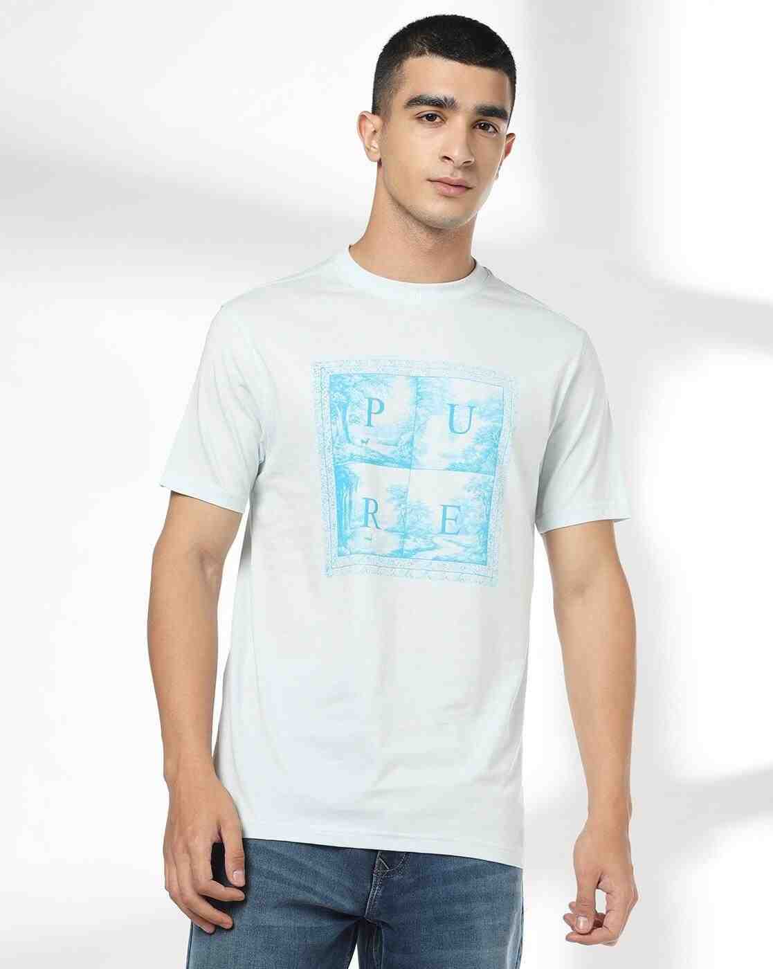 DNMX | Men Printed Regular Fit Crew-Neck T-Shirt|0