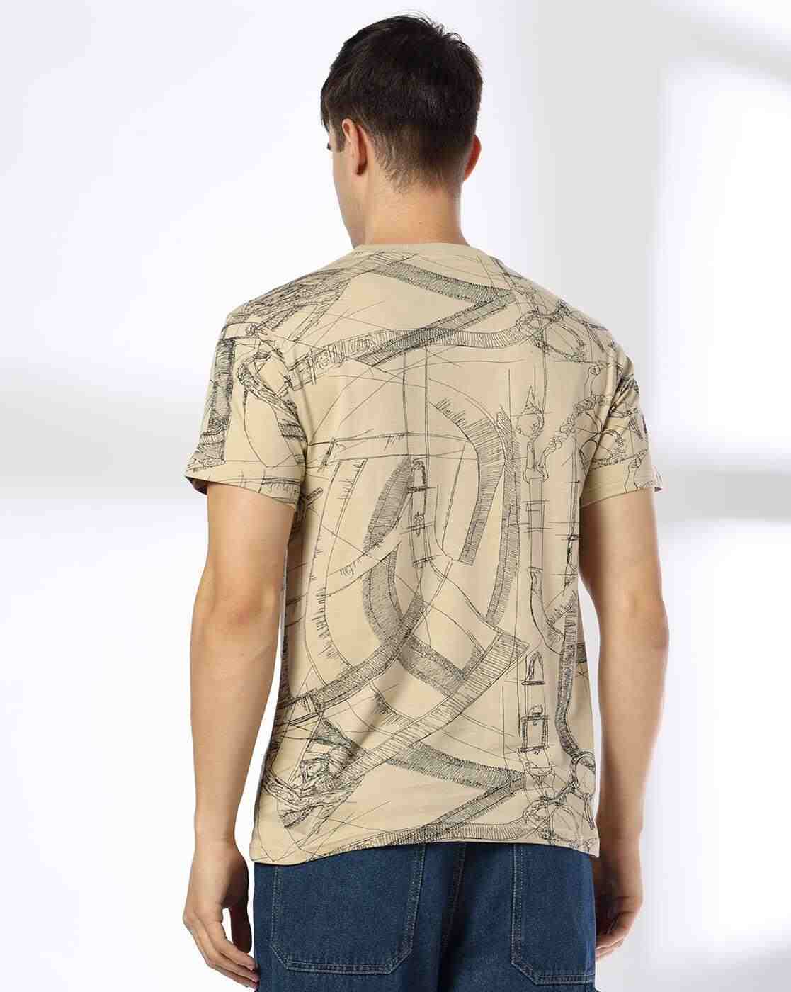 DNMX | Men All-Over Print Relaxed Fit Crew-Neck T-Shirt|2