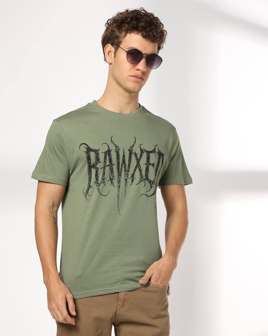 DNMX | Men Printed Regular Fit Crew-Neck T-Shirt|0