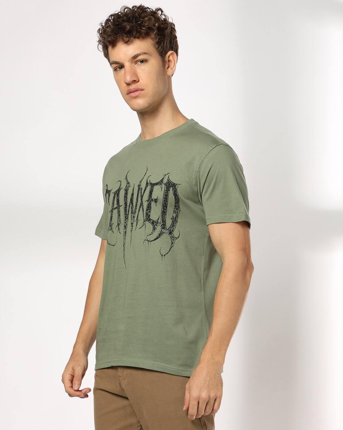 DNMX | Men Printed Regular Fit Crew-Neck T-Shirt|1