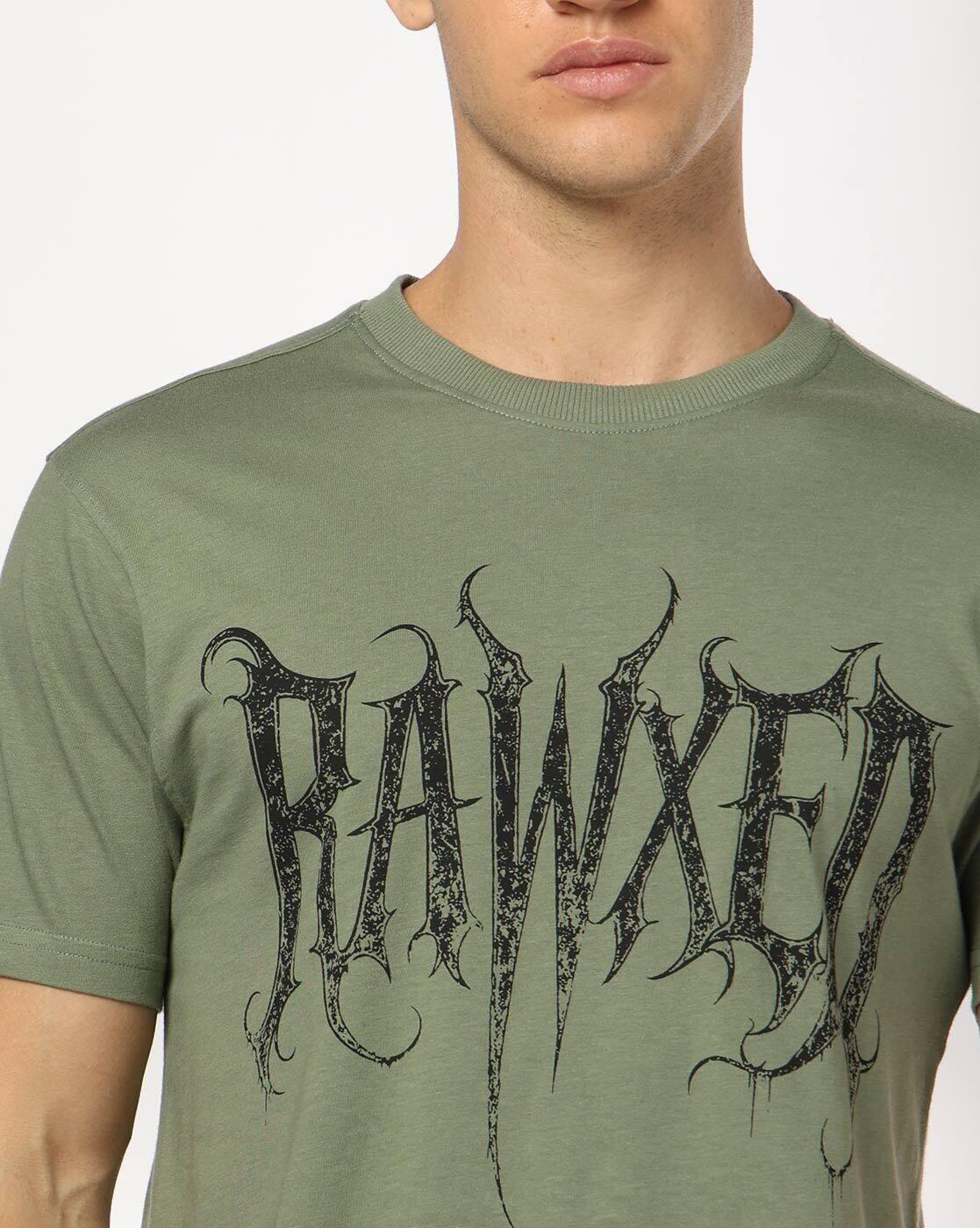 DNMX | Men Printed Regular Fit Crew-Neck T-Shirt|3