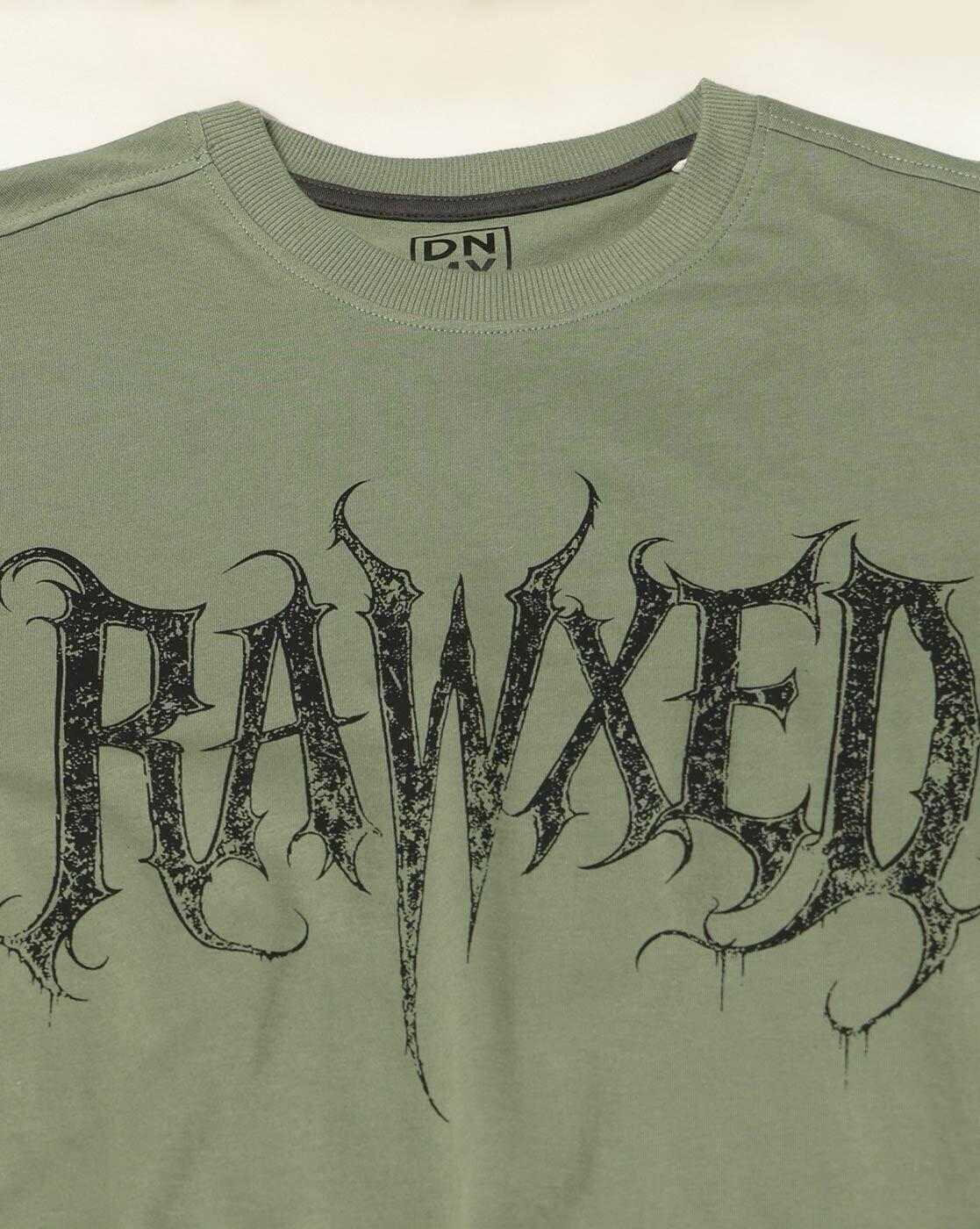 DNMX | Men Printed Regular Fit Crew-Neck T-Shirt|4
