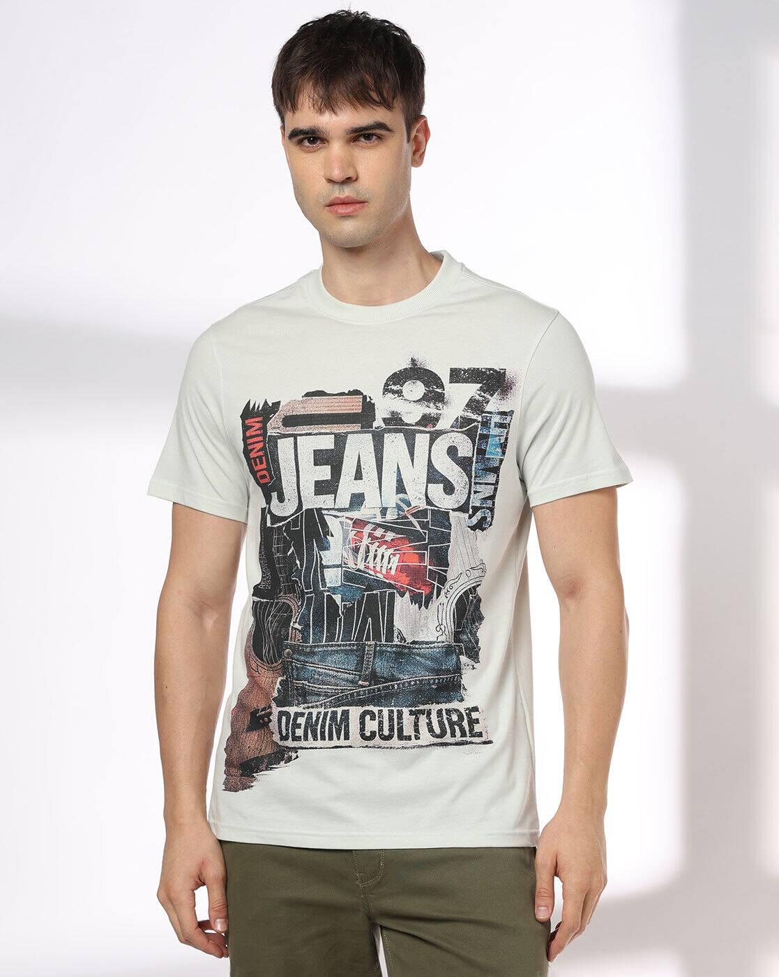 DNMX | Men Graphic Print Regular Fit Crew-Neck T-Shirt|3