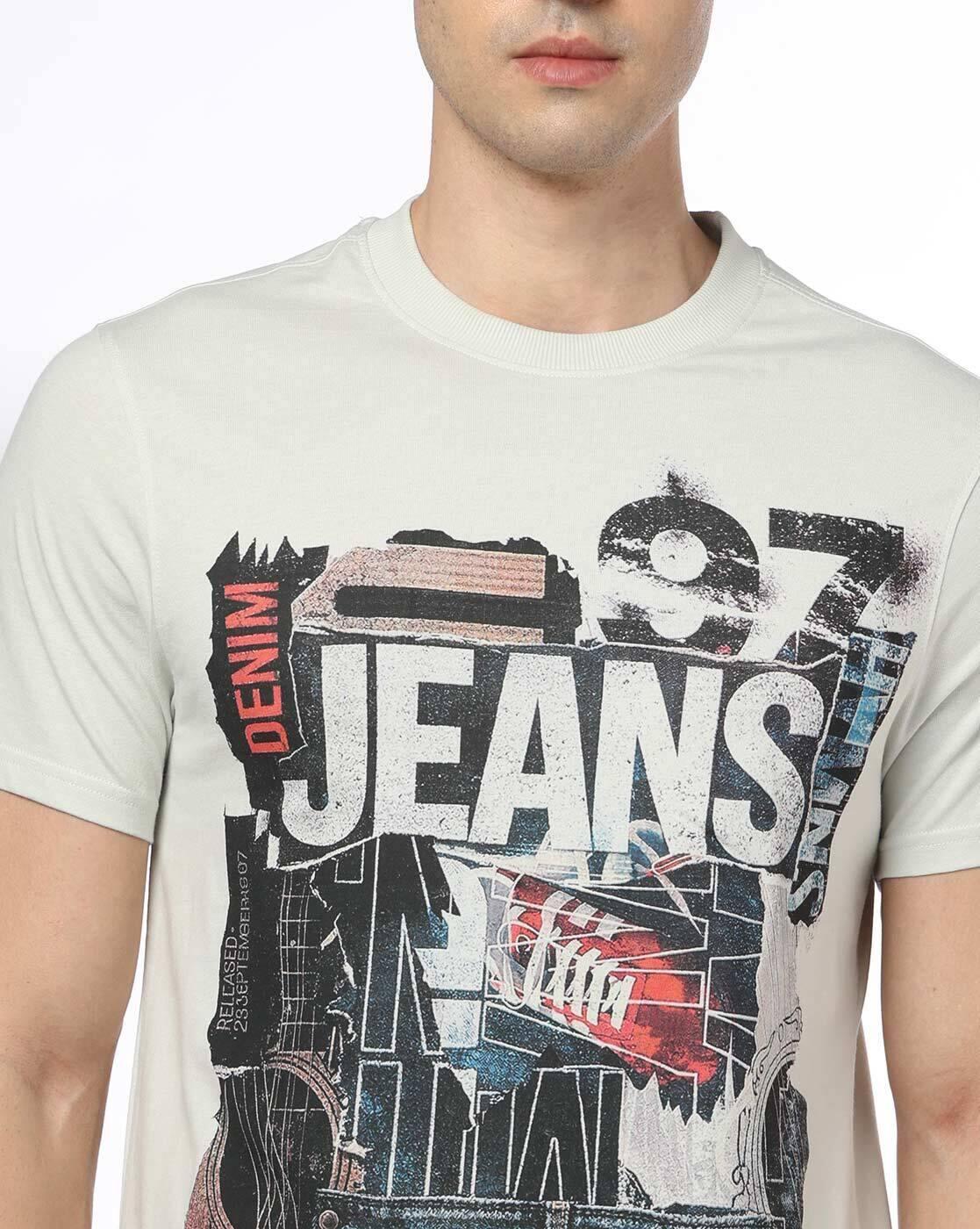 DNMX | Men Graphic Print Regular Fit Crew-Neck T-Shirt|4