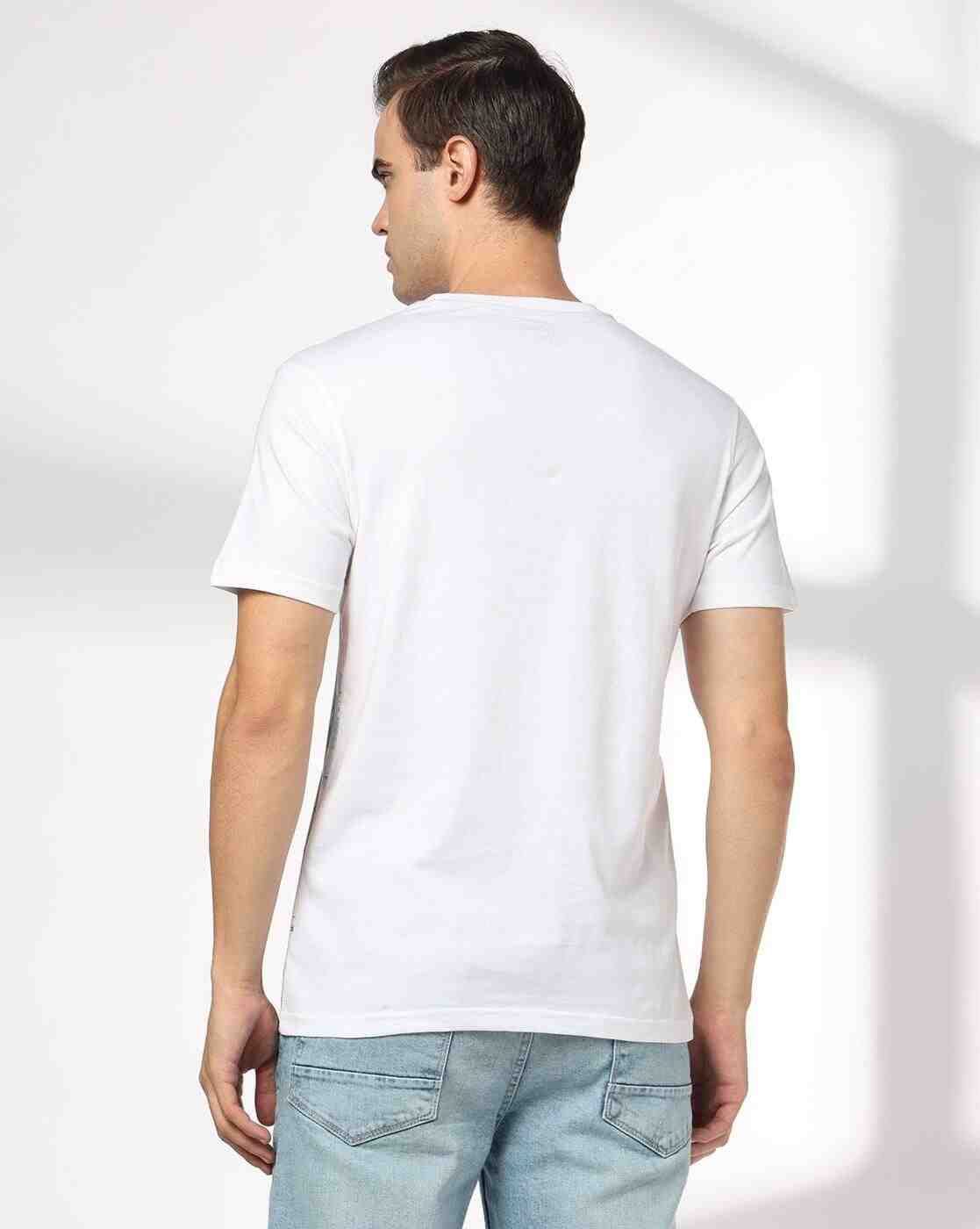 DNMX | Men Graphic Print Regular Fit Crew-Neck T-Shirt|2