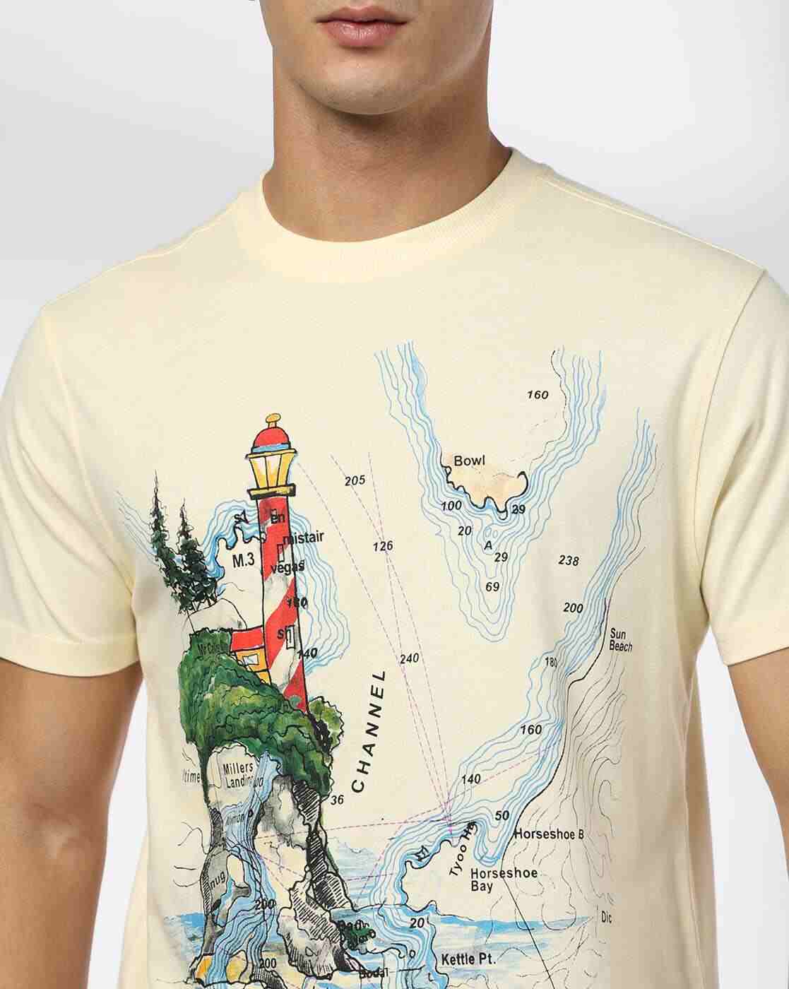 DNMX | Men Graphic Print Regular Fit Crew-Neck T-Shirt|4