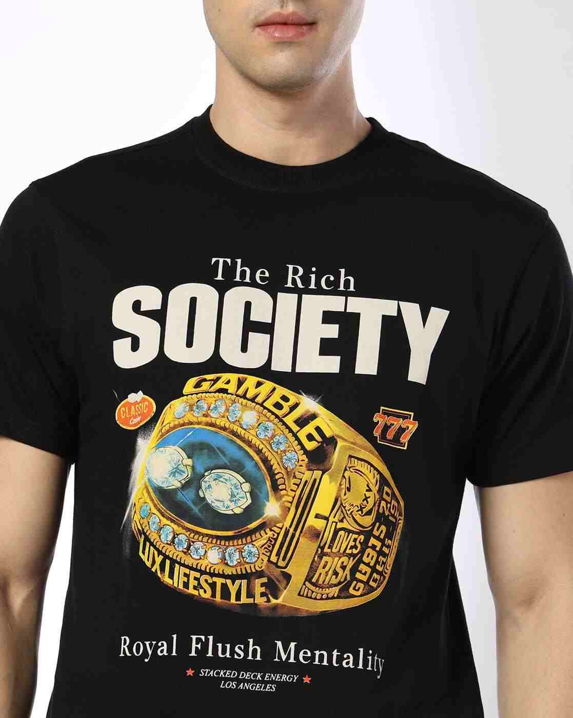 DNMX | Men Graphic Print Regular Fit Crew-Neck T-Shirt|3