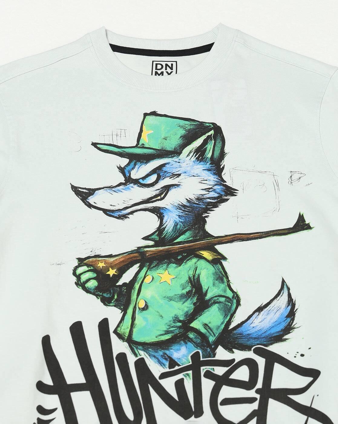 DNMX | Men Graphic Print Regular Fit Crew-Neck T-Shirt|4
