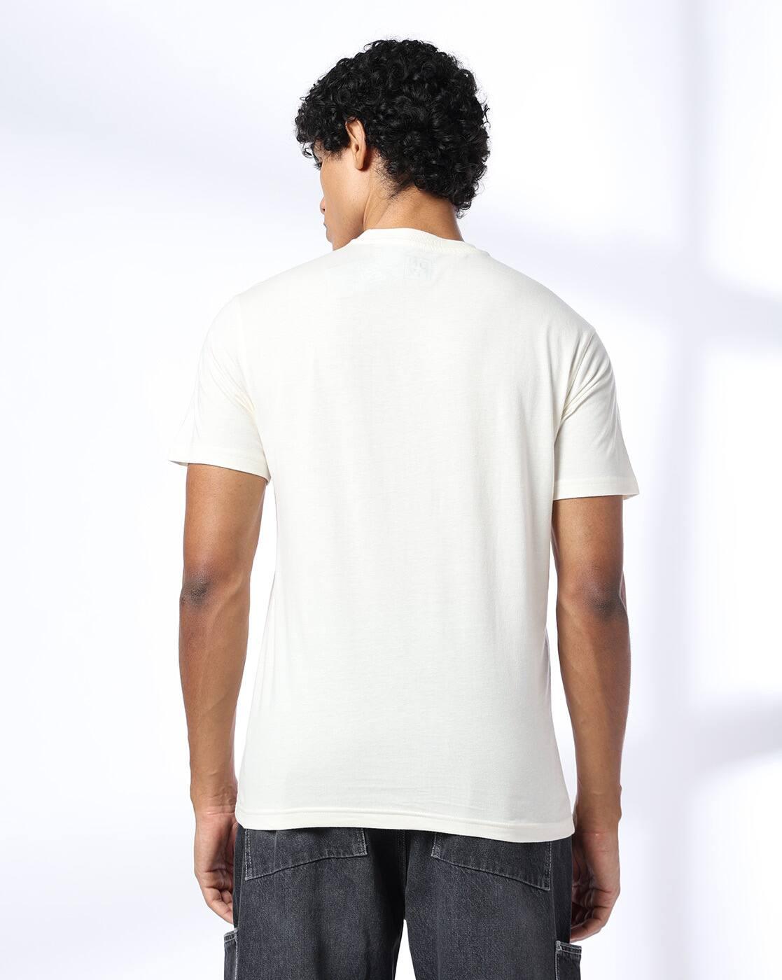 DNMX | Men Graphic Print Regular Fit Crew-Neck T-Shirt|2