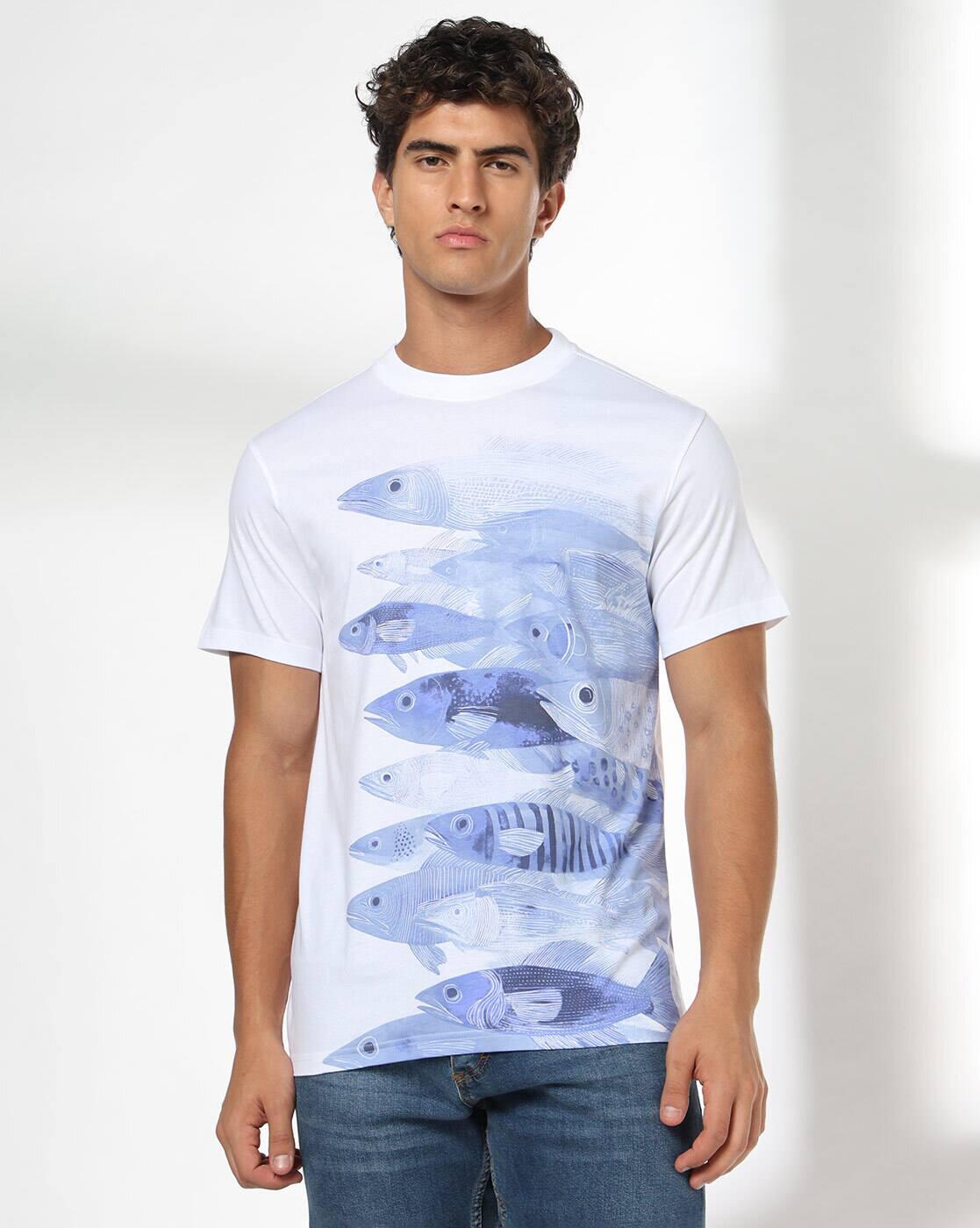 DNMX | Men Graphic Print Regular Fit Crew-Neck T-Shirt|3