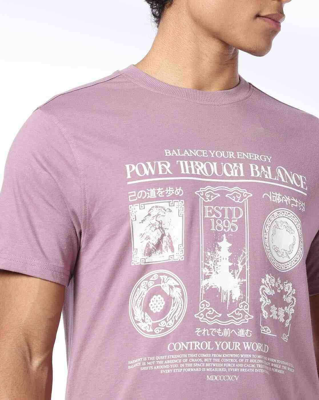 DNMX | Men Printed Regular Fit Crew-Neck T-Shirt|3