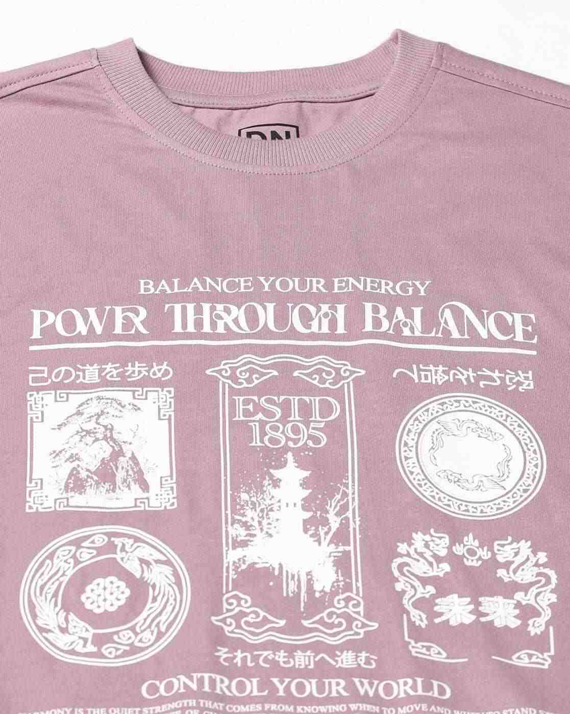 DNMX | Men Printed Regular Fit Crew-Neck T-Shirt|4