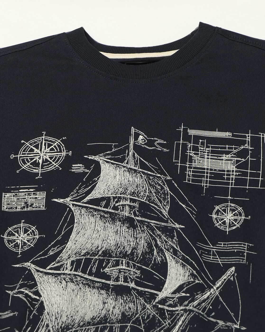DNMX | Men Graphic Print Regular Fit Crew-Neck T-Shirt|4