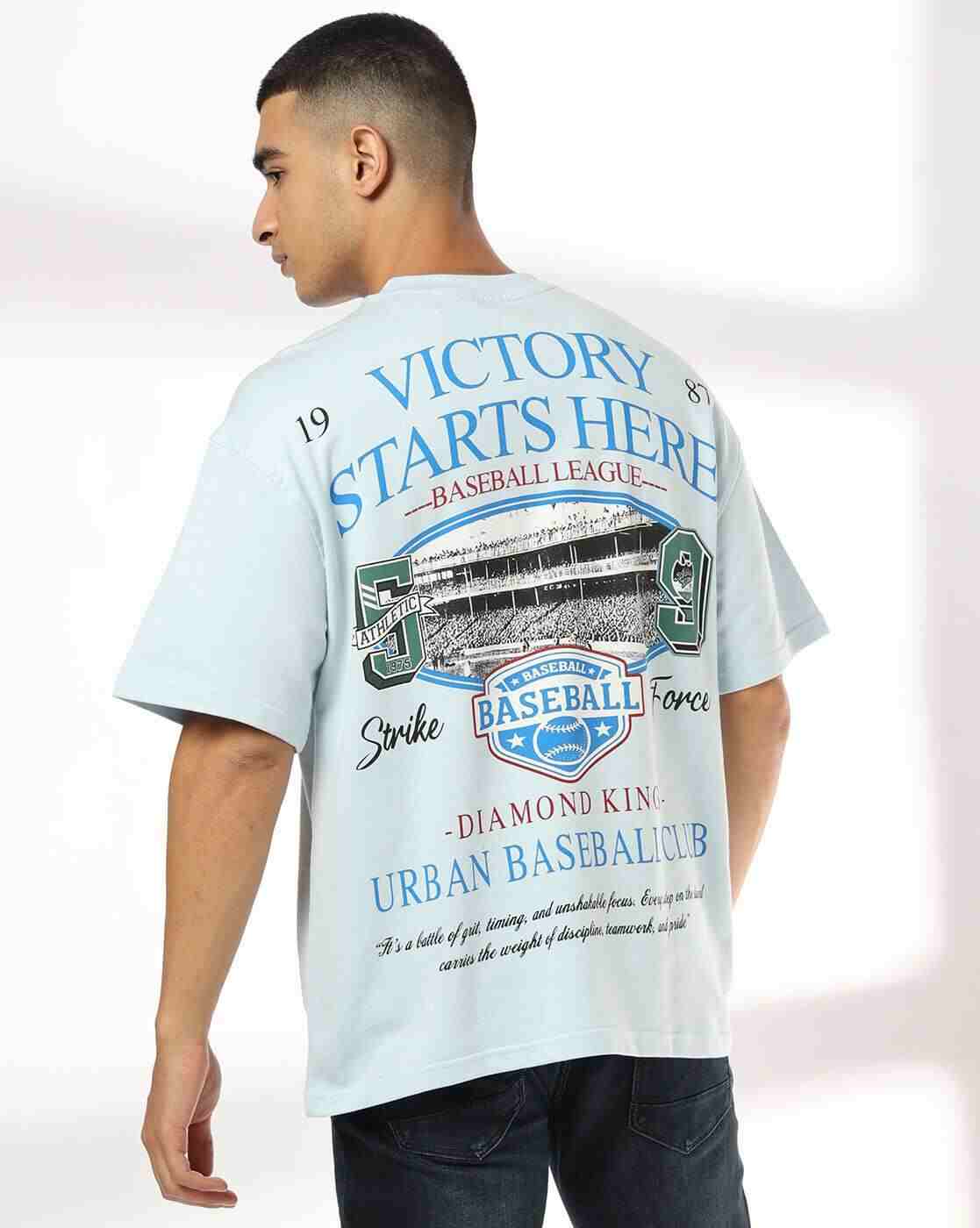 DNMX | Men Graphic Print Boxy Fit Crew-Neck T-Shirt|0