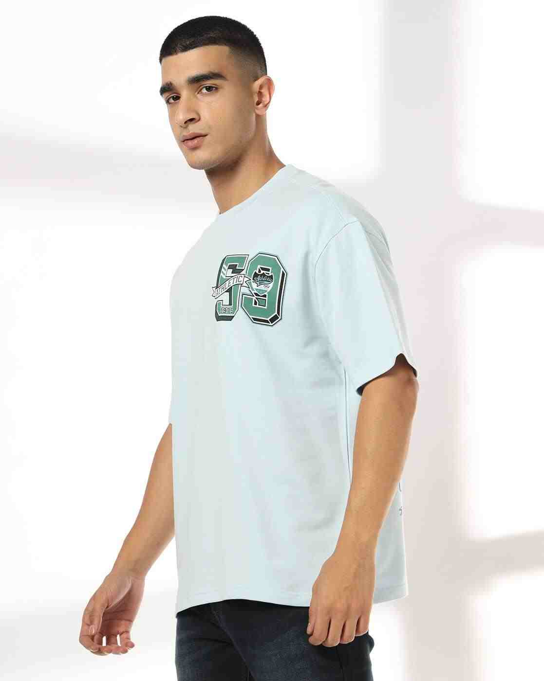 DNMX | Men Graphic Print Boxy Fit Crew-Neck T-Shirt|2