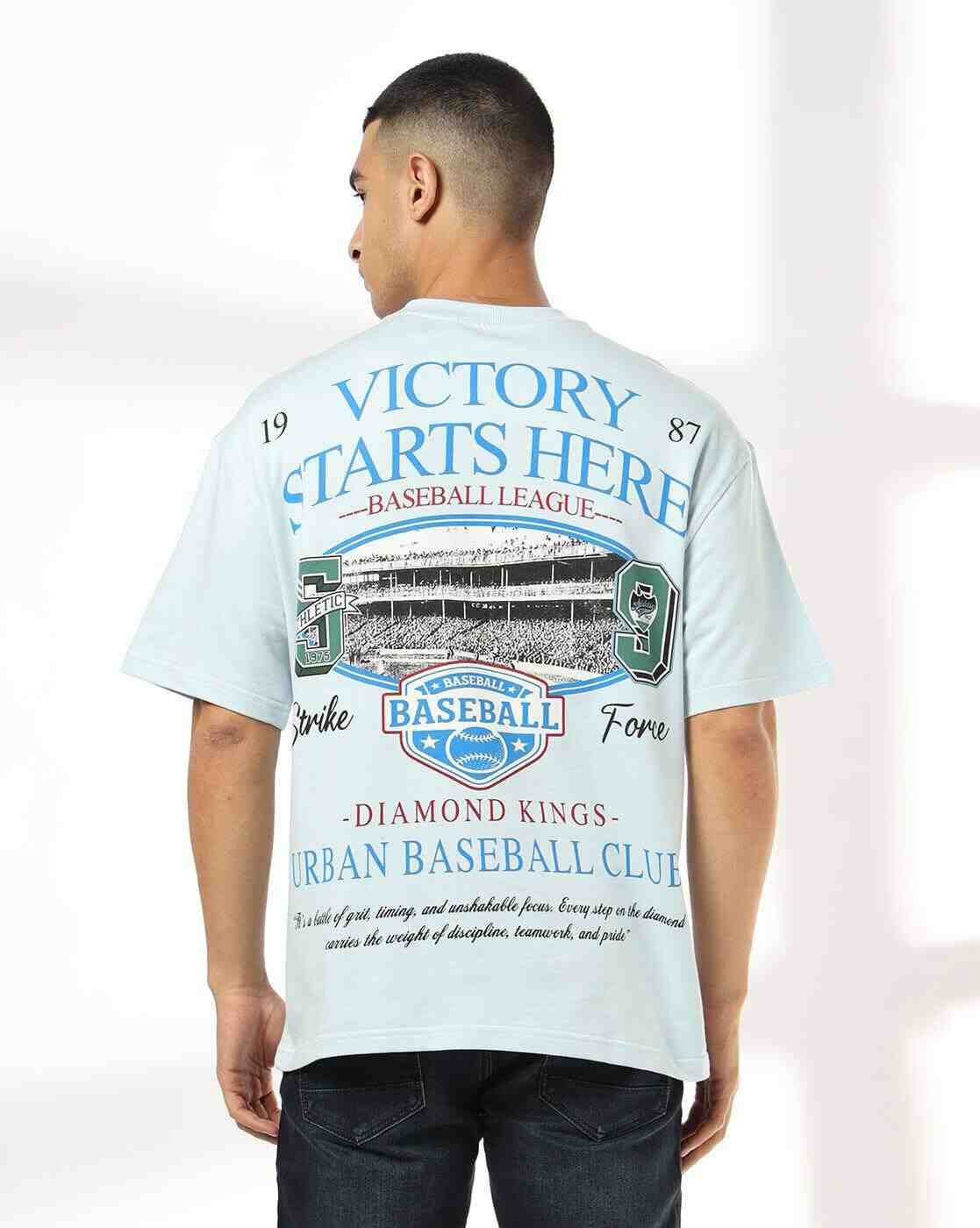 DNMX | Men Graphic Print Boxy Fit Crew-Neck T-Shirt|3