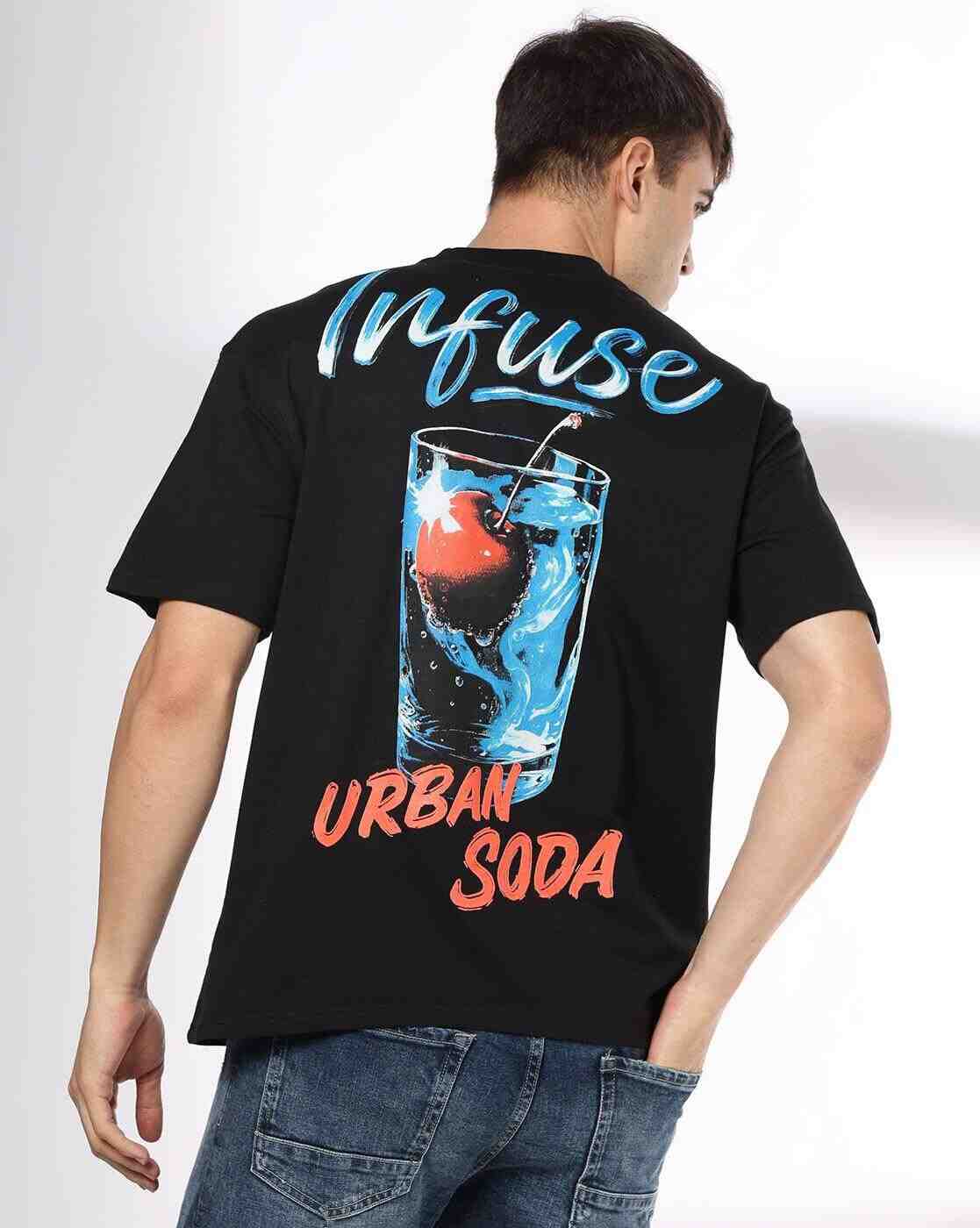 DNMX | Men Graphic Print Boxy Fit Crew-Neck T-Shirt|0