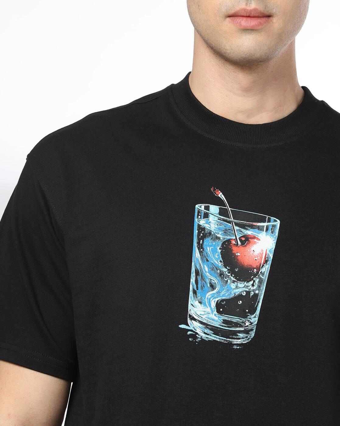DNMX | Men Graphic Print Boxy Fit Crew-Neck T-Shirt|4