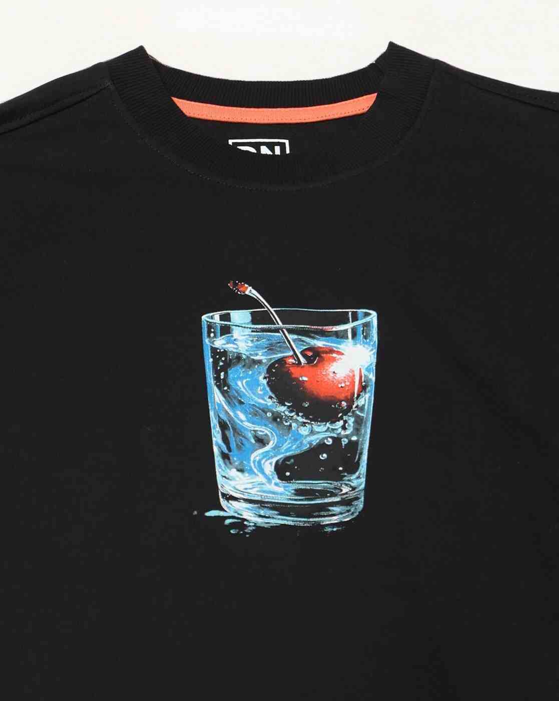 DNMX | Men Graphic Print Boxy Fit Crew-Neck T-Shirt|5