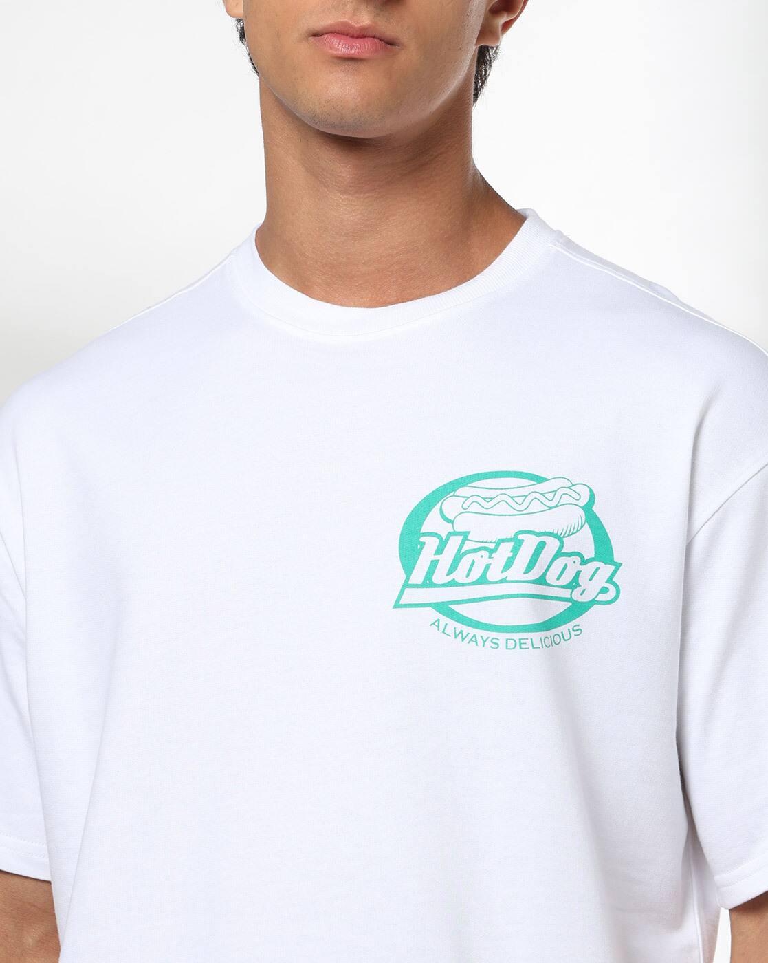 DNMX | Men Graphic Print Boxy Fit Crew-Neck T-Shirt|4