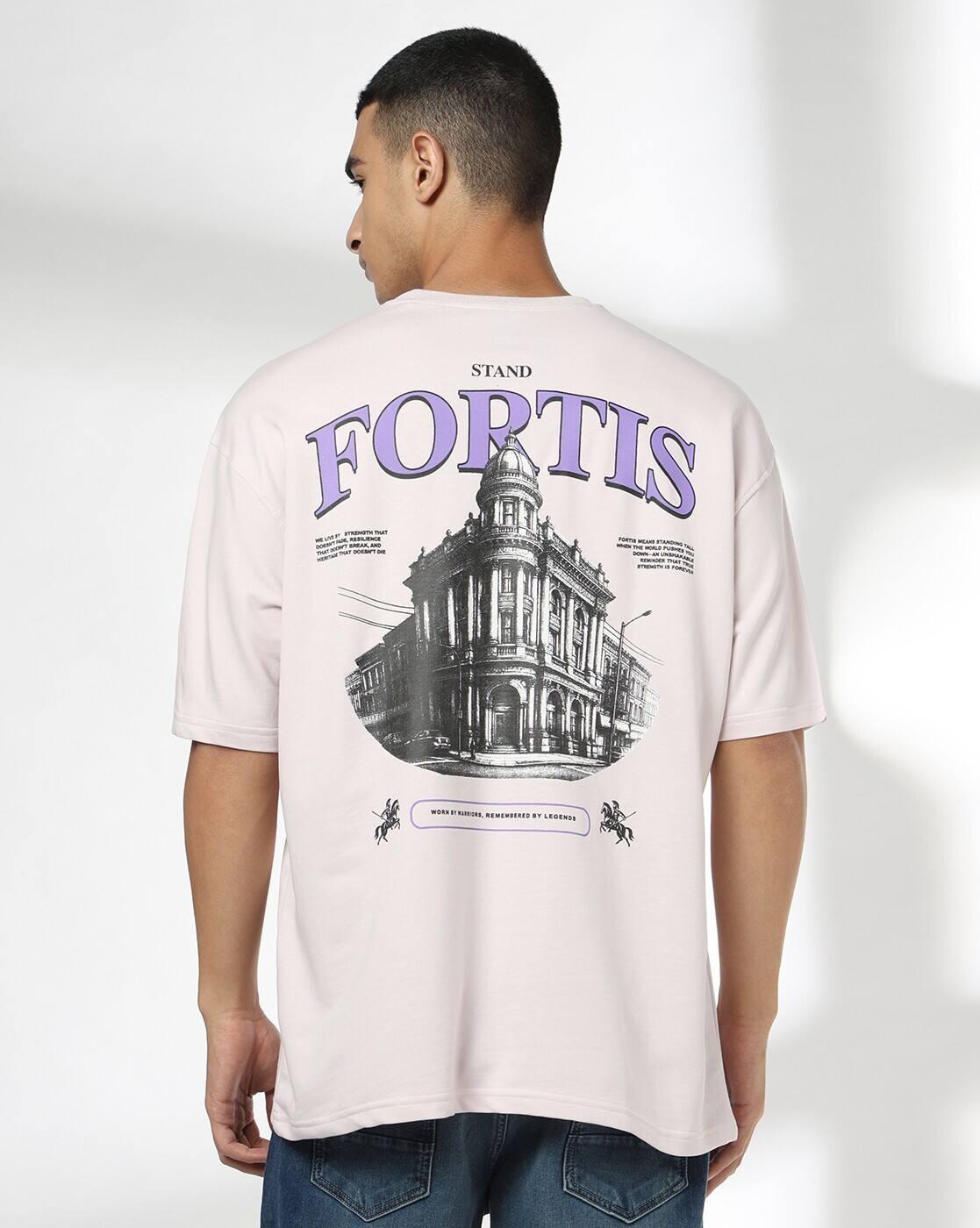DNMX | Men Graphic Print Boxy Fit Crew-Neck T-Shirt|2