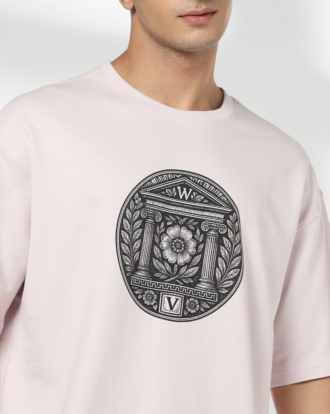 DNMX | Men Graphic Print Boxy Fit Crew-Neck T-Shirt|4