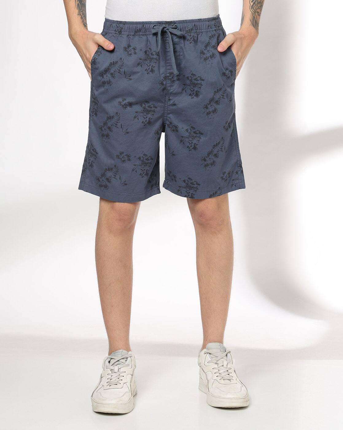 DNMX | Men Floral Print Slim Fit Shorts|0