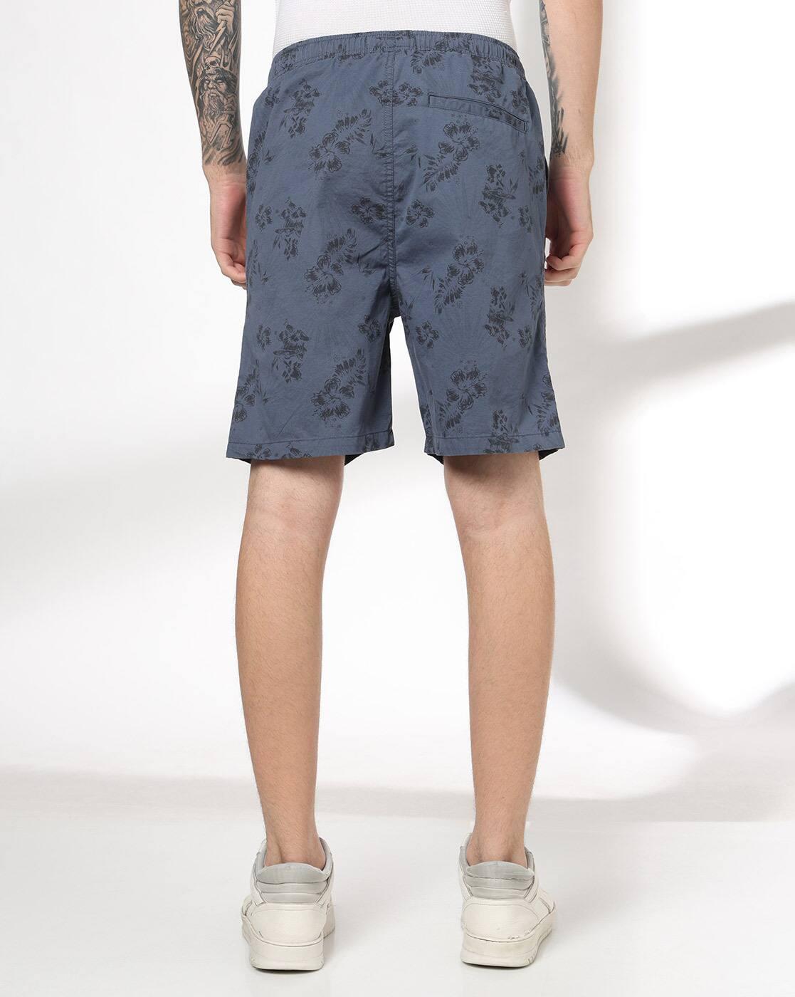 DNMX | Men Floral Print Slim Fit Shorts|2