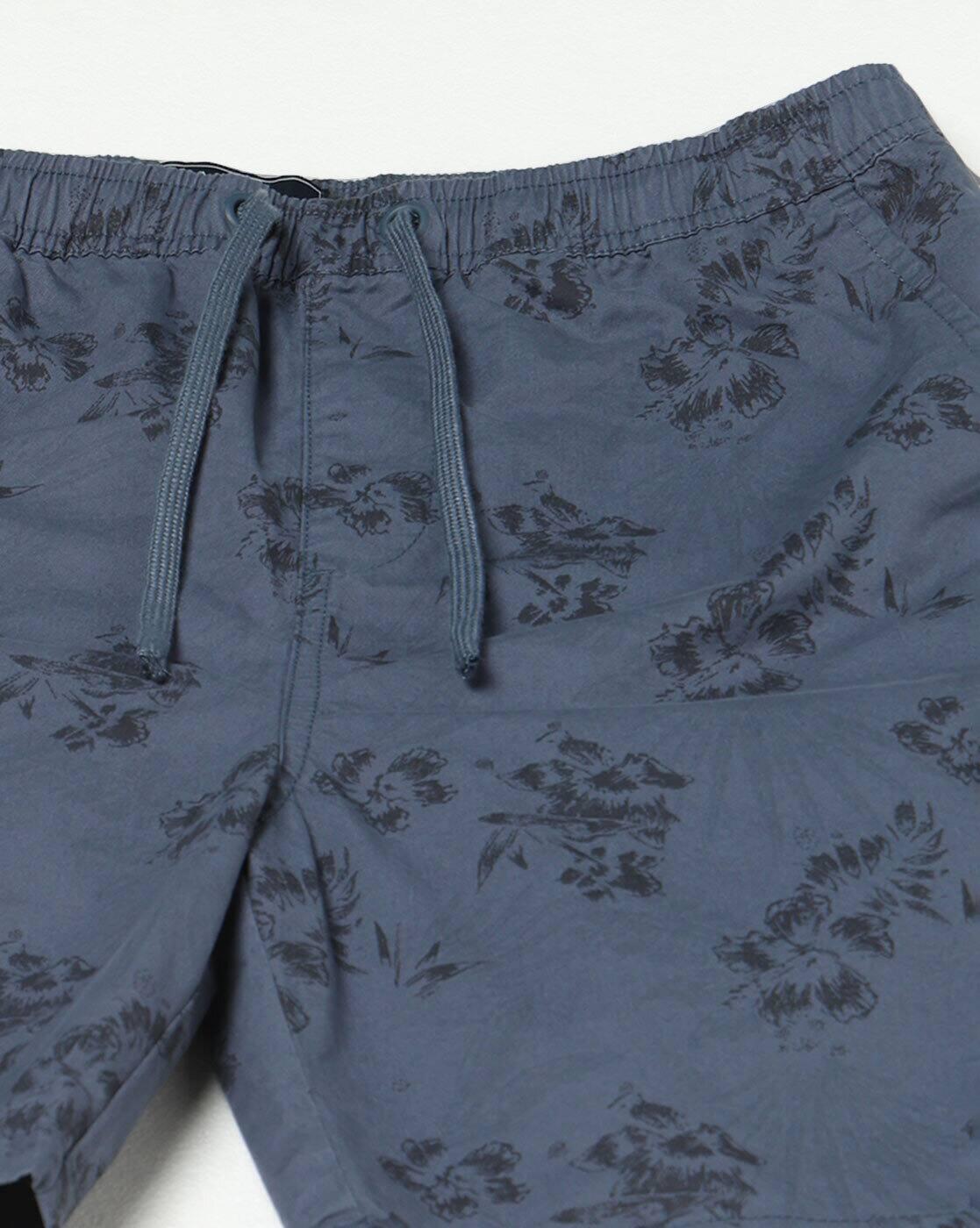 DNMX | Men Floral Print Slim Fit Shorts|4