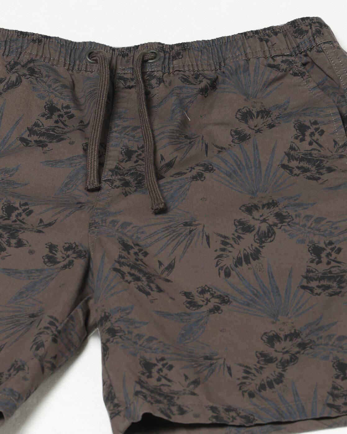 DNMX | Men Floral Print Slim Fit Shorts|4