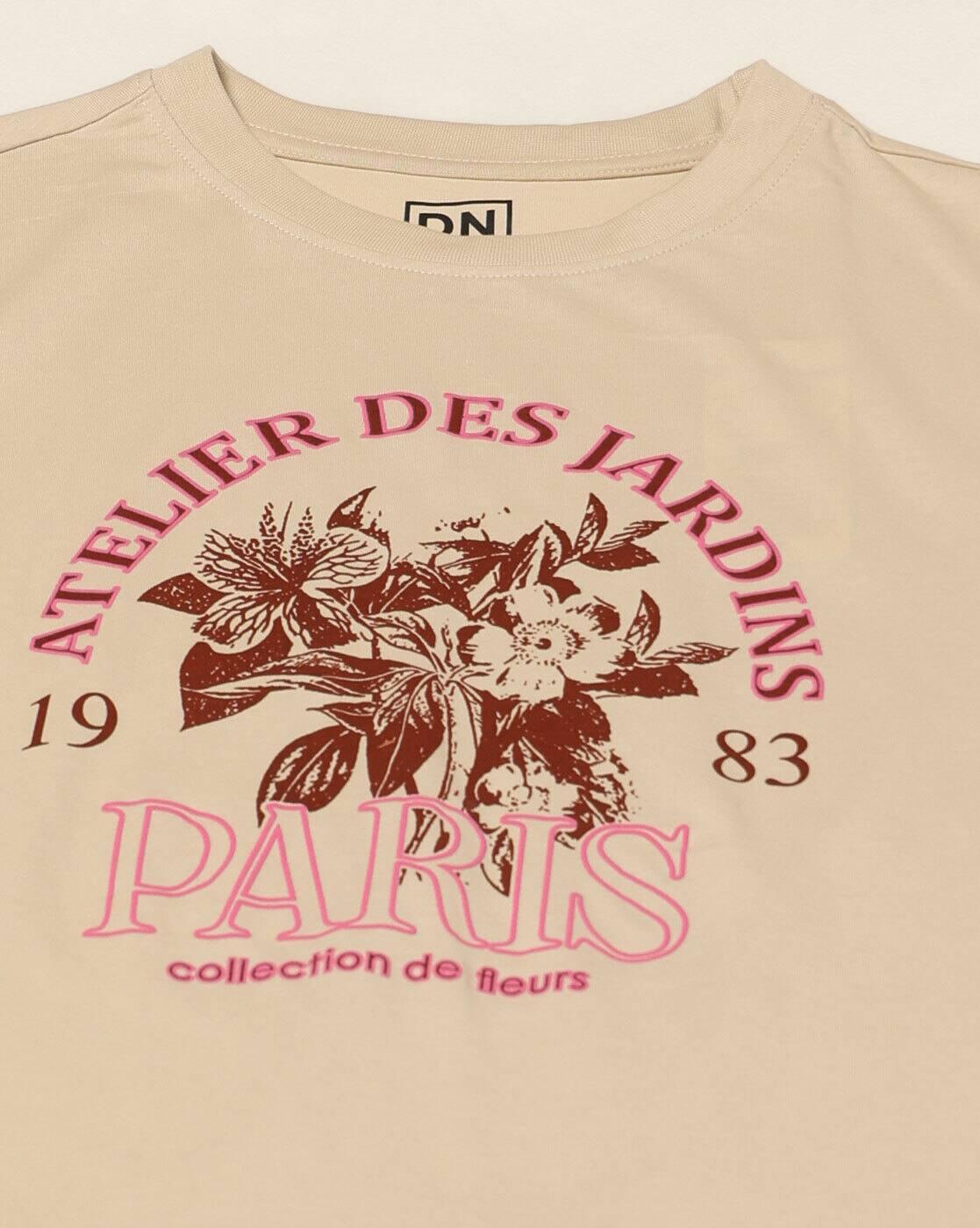 DNMX | Women Graphic Print Oversized Boxy Fit Crew-Neck T-Shirt|4
