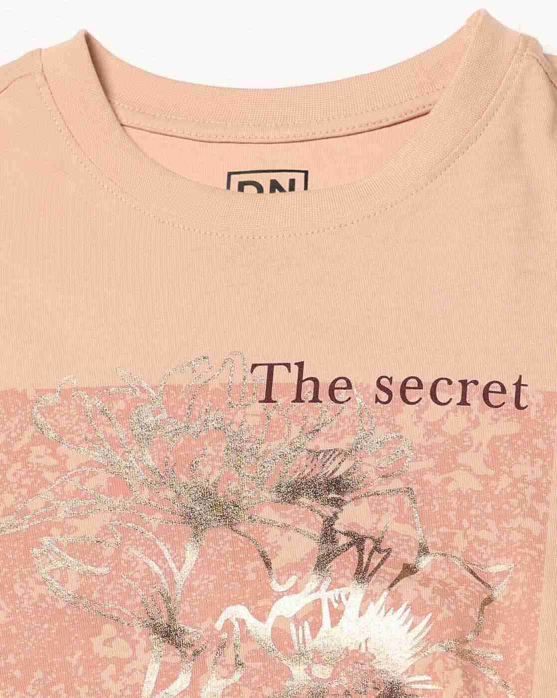 DNMX | Women Graphic Print Boxy Fit Crew-Neck T-Shirt|4