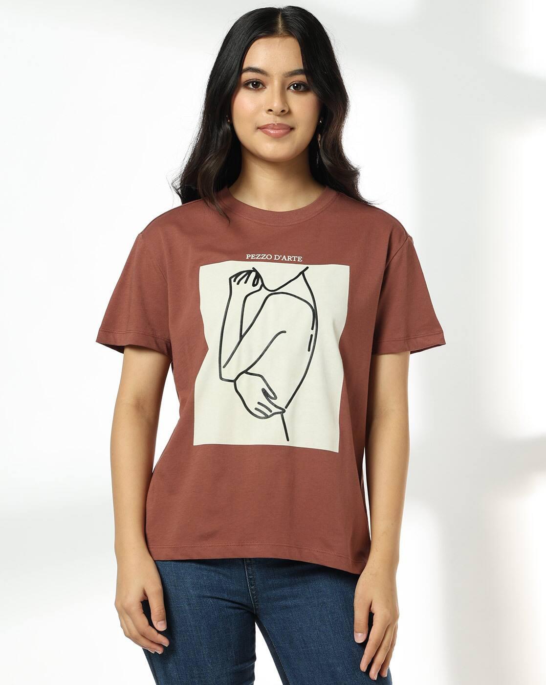 DNMX | Women Printed Loose Fit T-Shirt|3