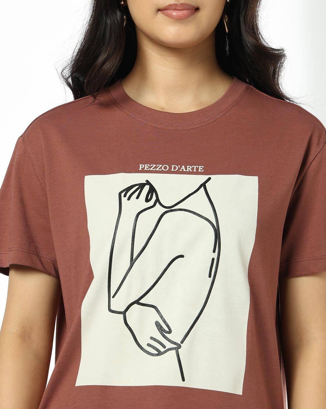 DNMX | Women Printed Loose Fit T-Shirt|4