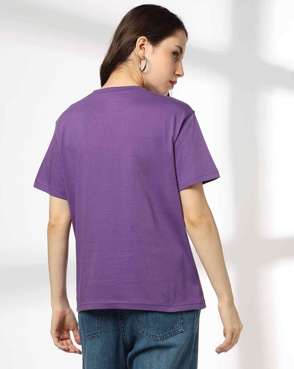 DNMX | Women Printed Boxy Fit Crew-Neck T-Shirt|2