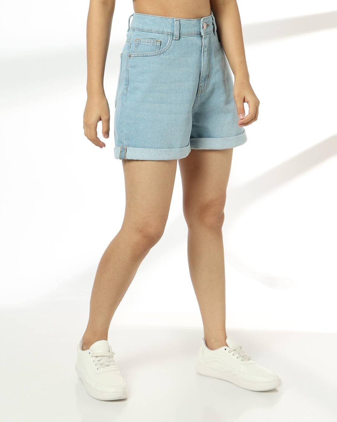 DNMX | Women High-Rise Denim City Shorts|1