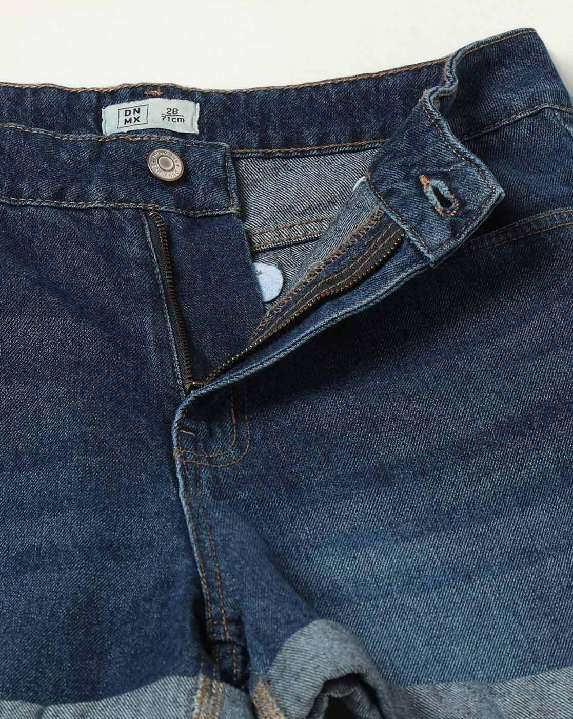 DNMX | Women High-Rise Regular Fit Denim Shorts|4