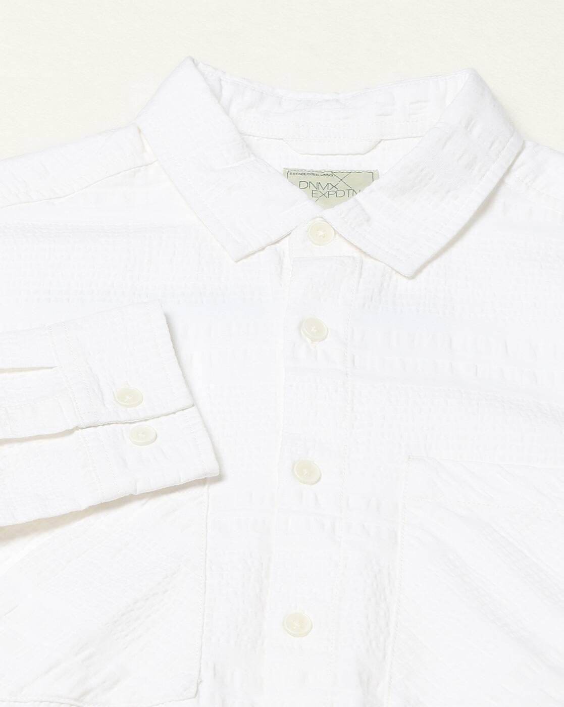 DNMX | Men Patterned Regular Fit Shirt with Patch Pockets|5