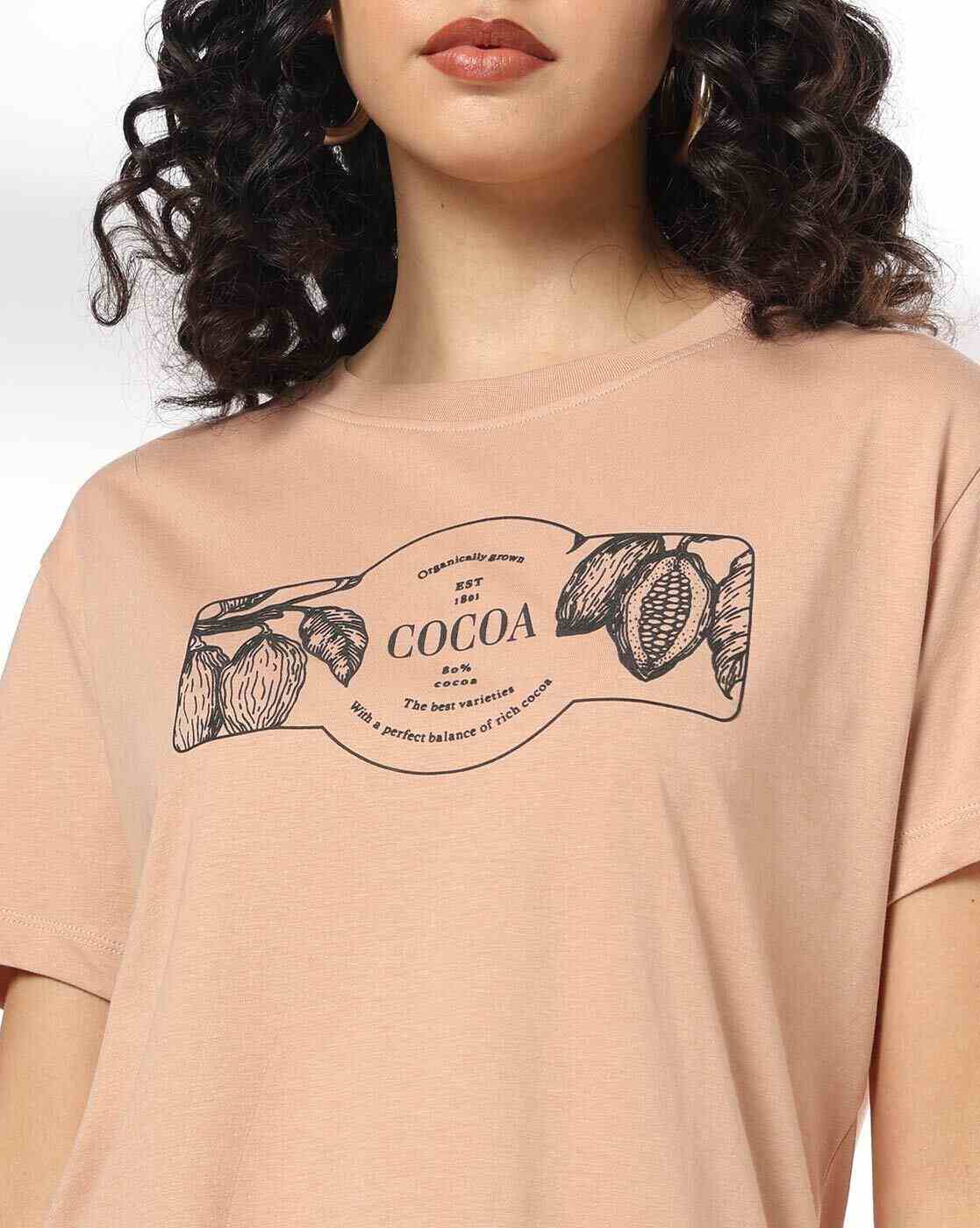 DNMX | Women Printed Loose Fit Crew-Neck T-Shirt|3